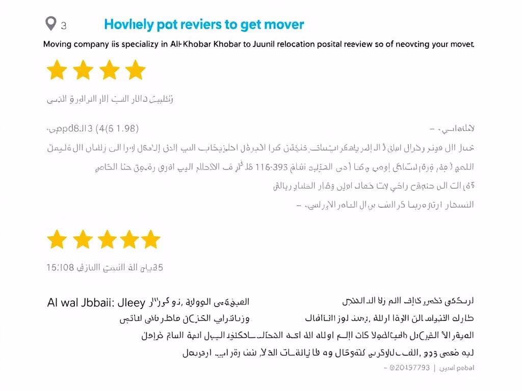 تقييمات إيجابية لشركة نقل عفش من الخبر إلى الجبيل تقييمات إيجابية لشركة نقل عفش من الخبر إلى الجبيل