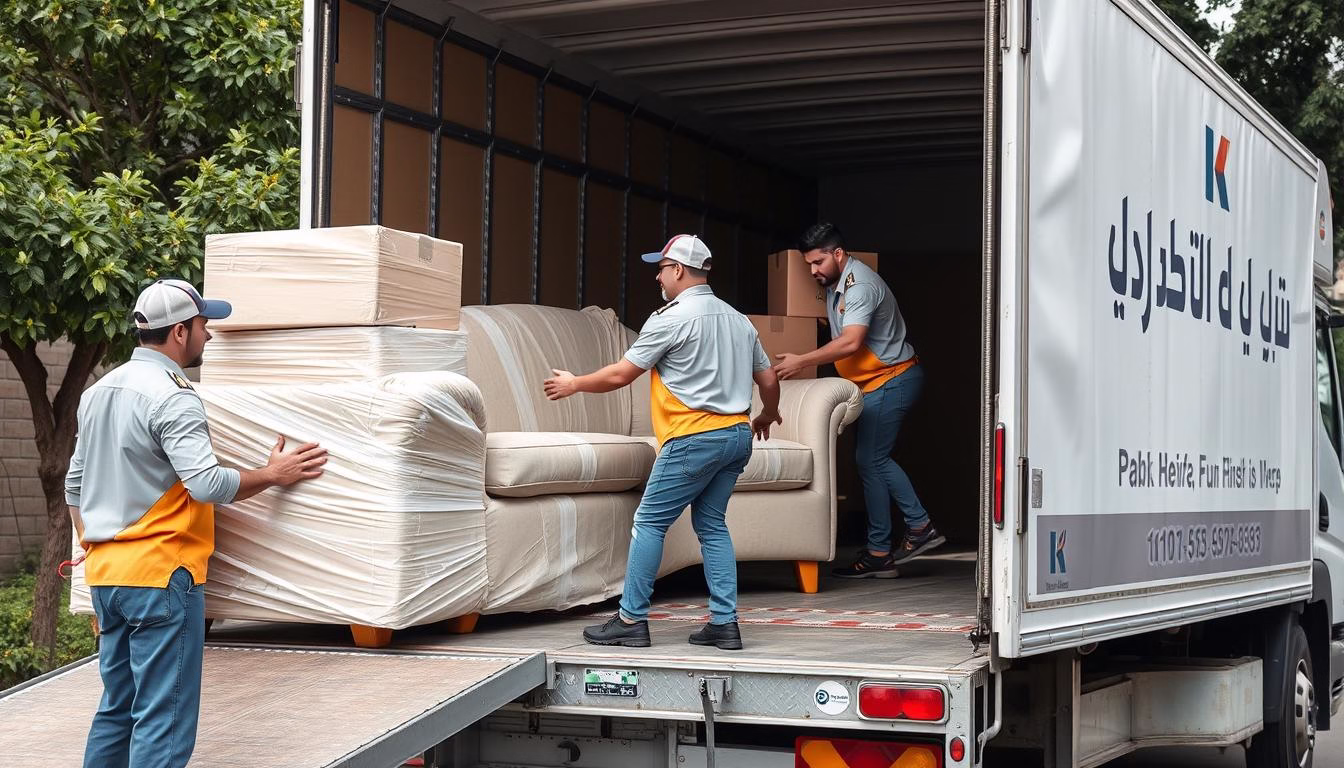 خدمة نقل عفش من الباحة إلى تاروت مع فريق محترف