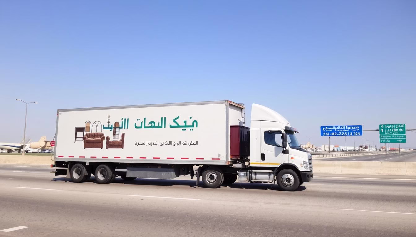 سيارة نقل عفش من الدمام إلى مكة تابعة لشركة سكّر جدة
