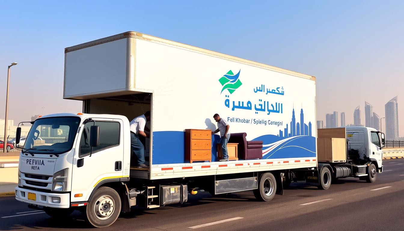 شاحنة نقل عفش متخصصة تنقل الأثاث من الخبر إلى الدمام
