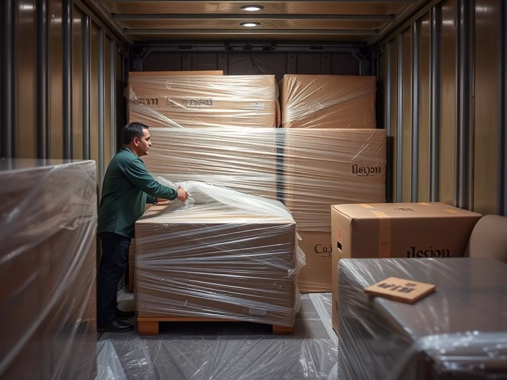 فريق متخصص يقوم بتغليف الأثاث بعناية قبل نقله من الدمام إلى الطائف فريق متخصص يقوم بتغليف الأثاث بعناية قبل نقله من الدمام إلى الطائف