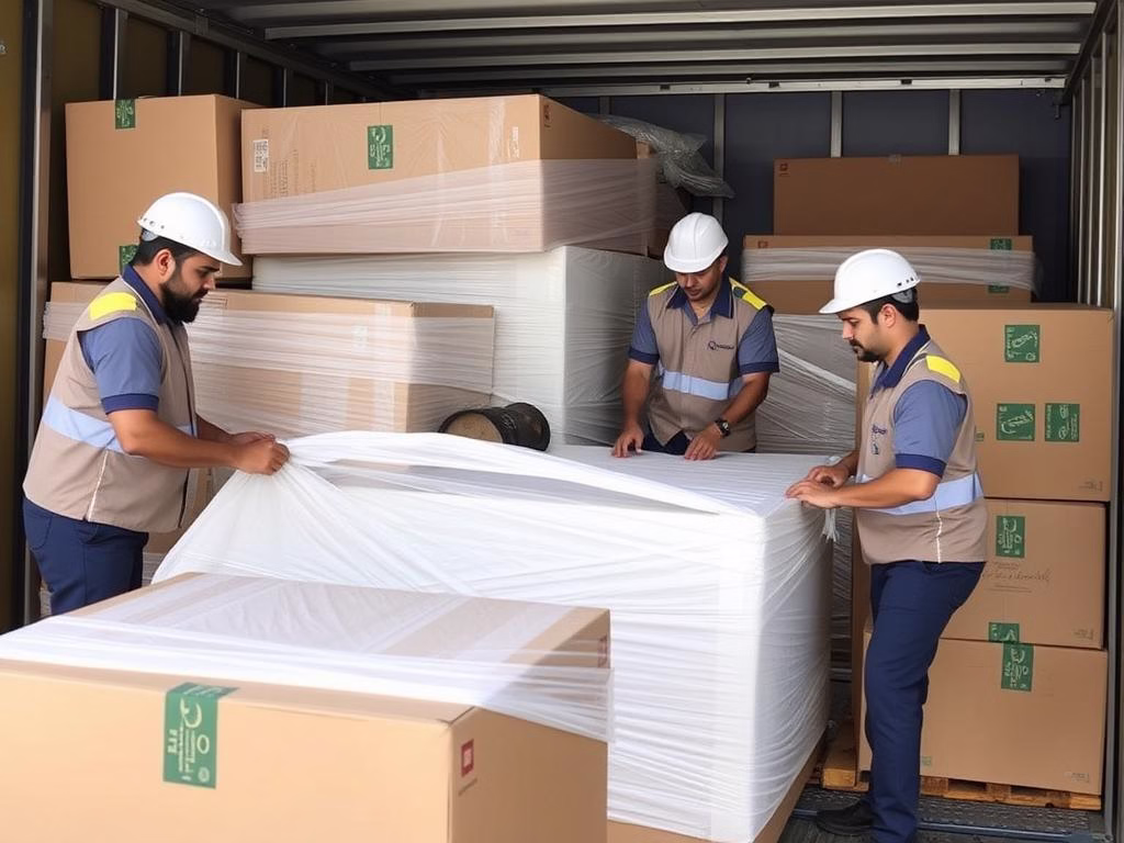 فريق محترف يقوم بتغليف وتحميل الأثاث بعناية لنقله من الطائف إلى الباحة فريق محترف يقوم بتغليف وتحميل الأثاث بعناية لنقله من الطائف إلى الباحة
