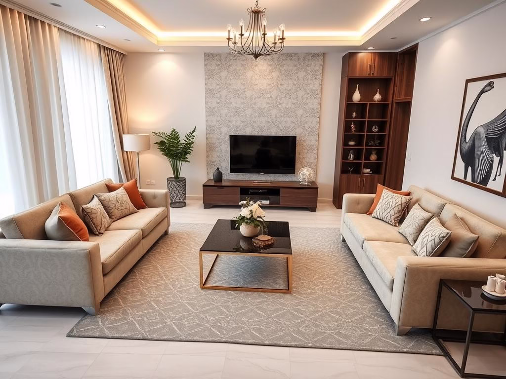 ترتيب غرفة المعيشة بعد النقل داخل جدة ترتيب غرفة المعيشة بعد النقل داخل جدة