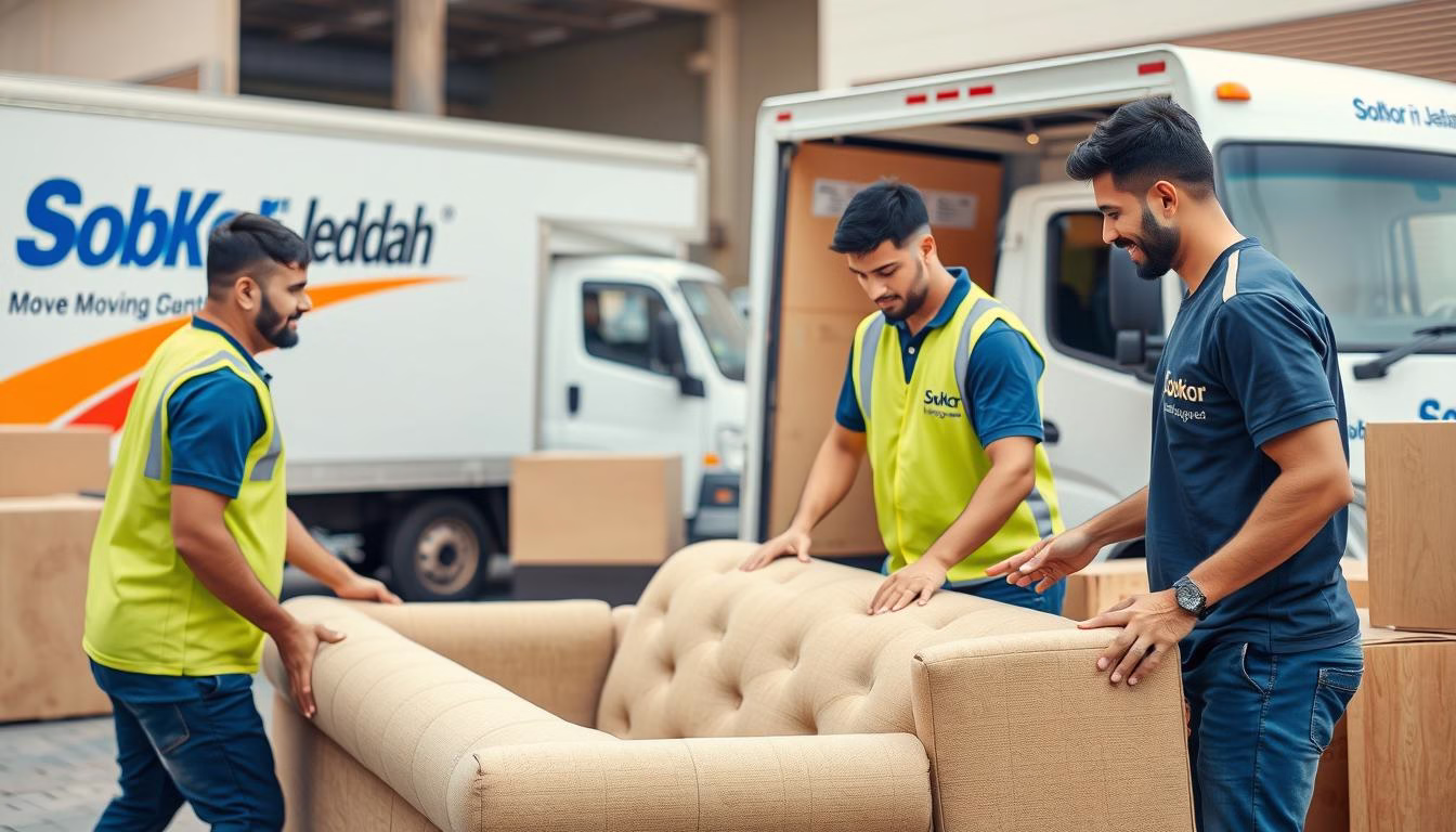 فريق صقور جدة المتخصص في نقل العفش السريع داخل جدة خلال نفس اليوم