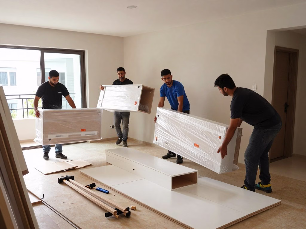 تفريغ وتركيب الأثاث في المنزل الجديد في بيشة تفريغ وتركيب الأثاث في المنزل الجديد في بيشة