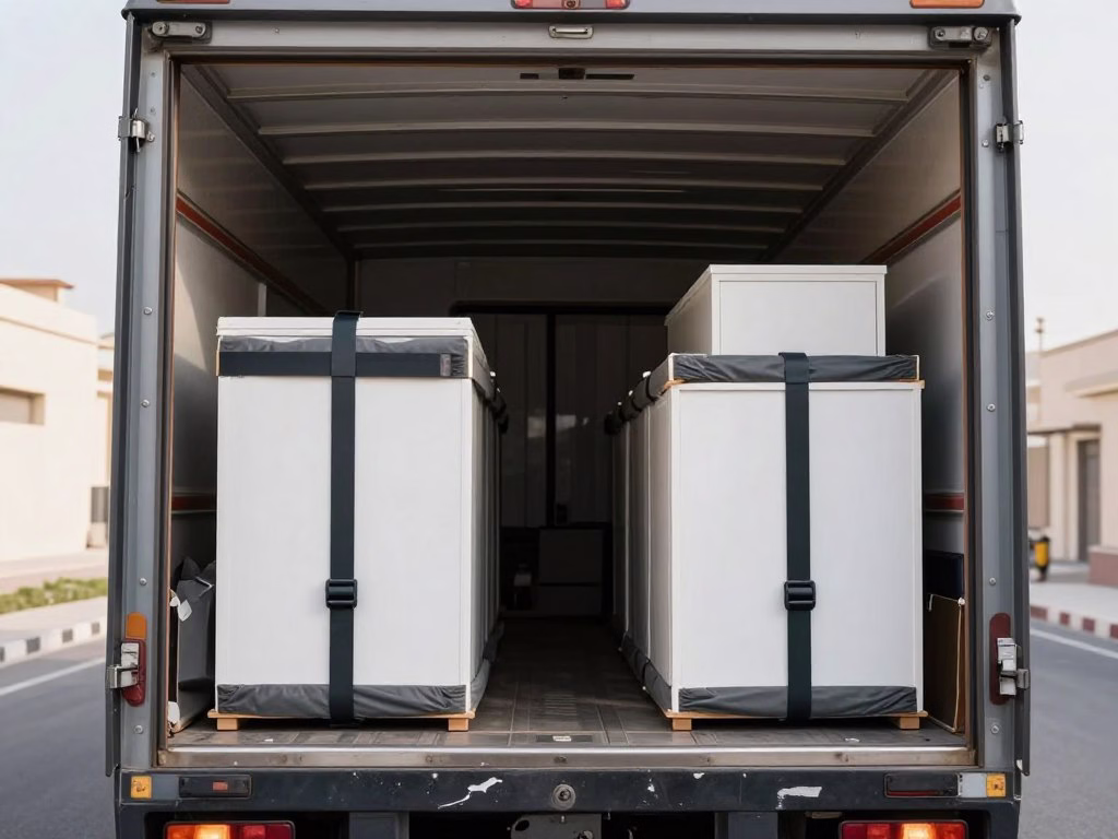 تنظيم وترتيب الأثاث داخل شاحنة نقل من الدمام إلى الزلفي تنظيم وترتيب الأثاث داخل شاحنة نقل من الدمام إلى الزلفي