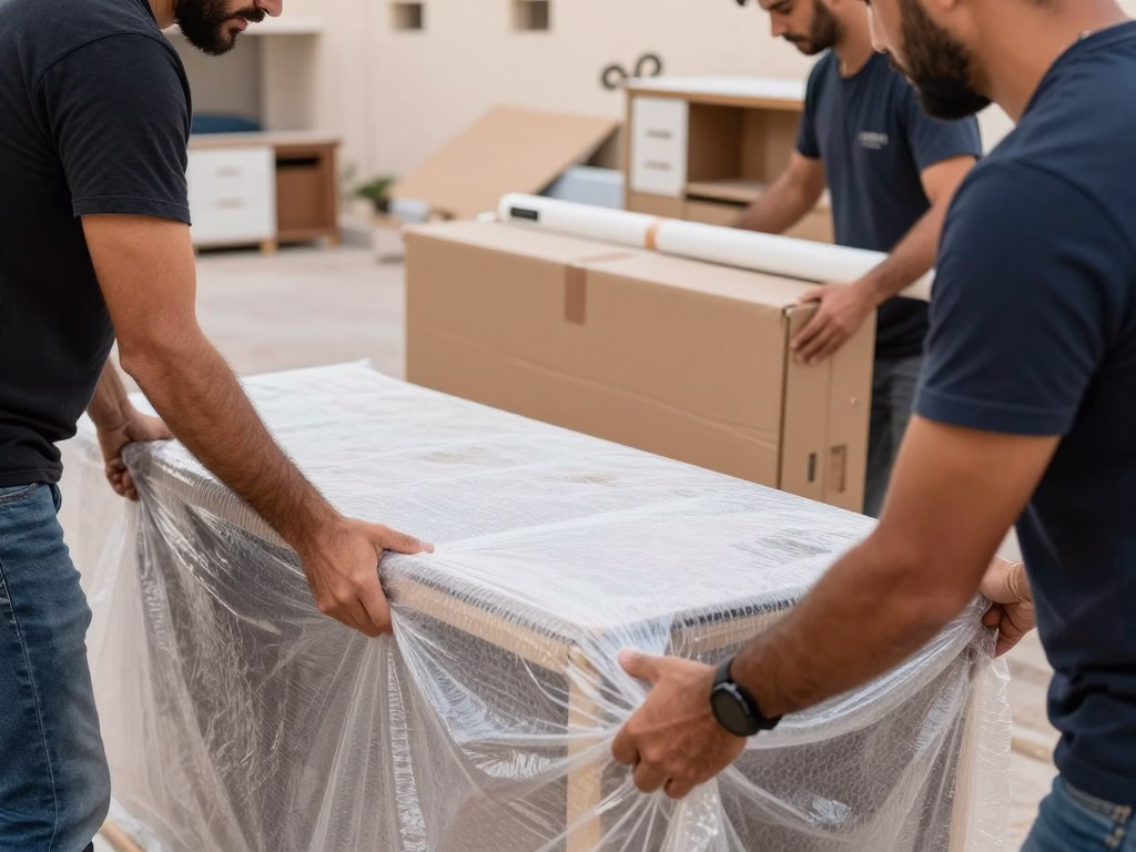 عملية تغليف وفك الأثاث في حي الشاطئ جدة بواسطة فنيين متخصصين عملية تغليف وفك الأثاث في حي الشاطئ جدة بواسطة فنيين متخصصين