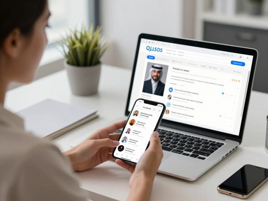 أخصائي تواصل اجتماعي في العمل