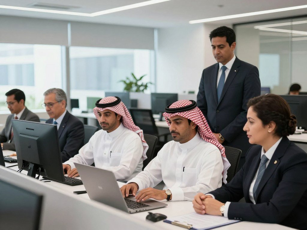 فريق عمل الهيئة العامة للطيران المدني السعودي في بيئة عمل احترافية