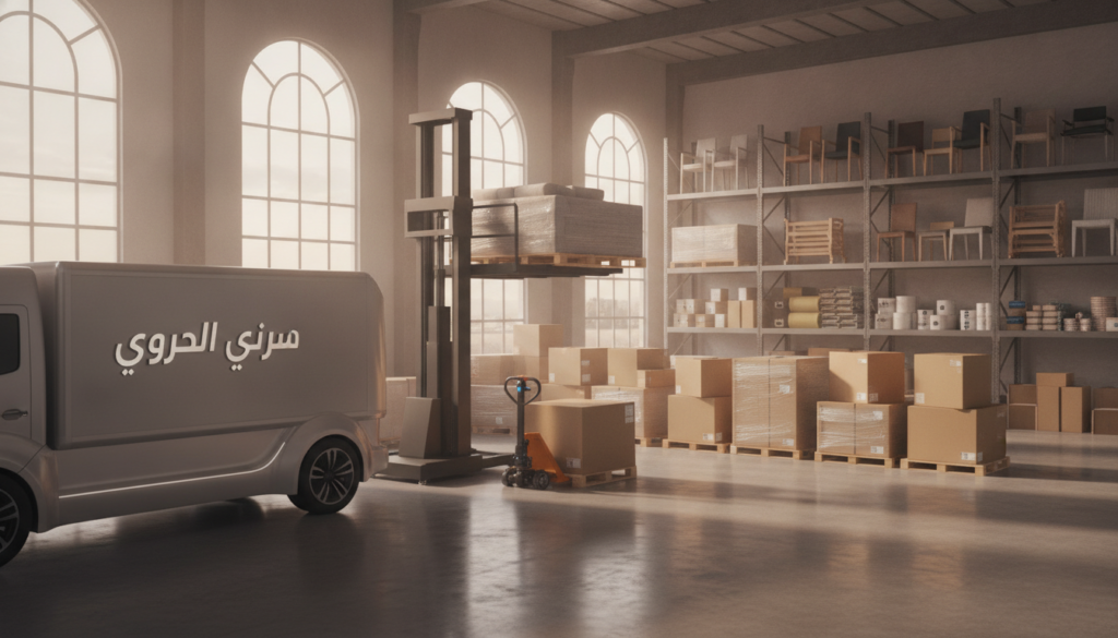 أدوات ومعدات النقل الحديثة لدى شركة صقور جدة